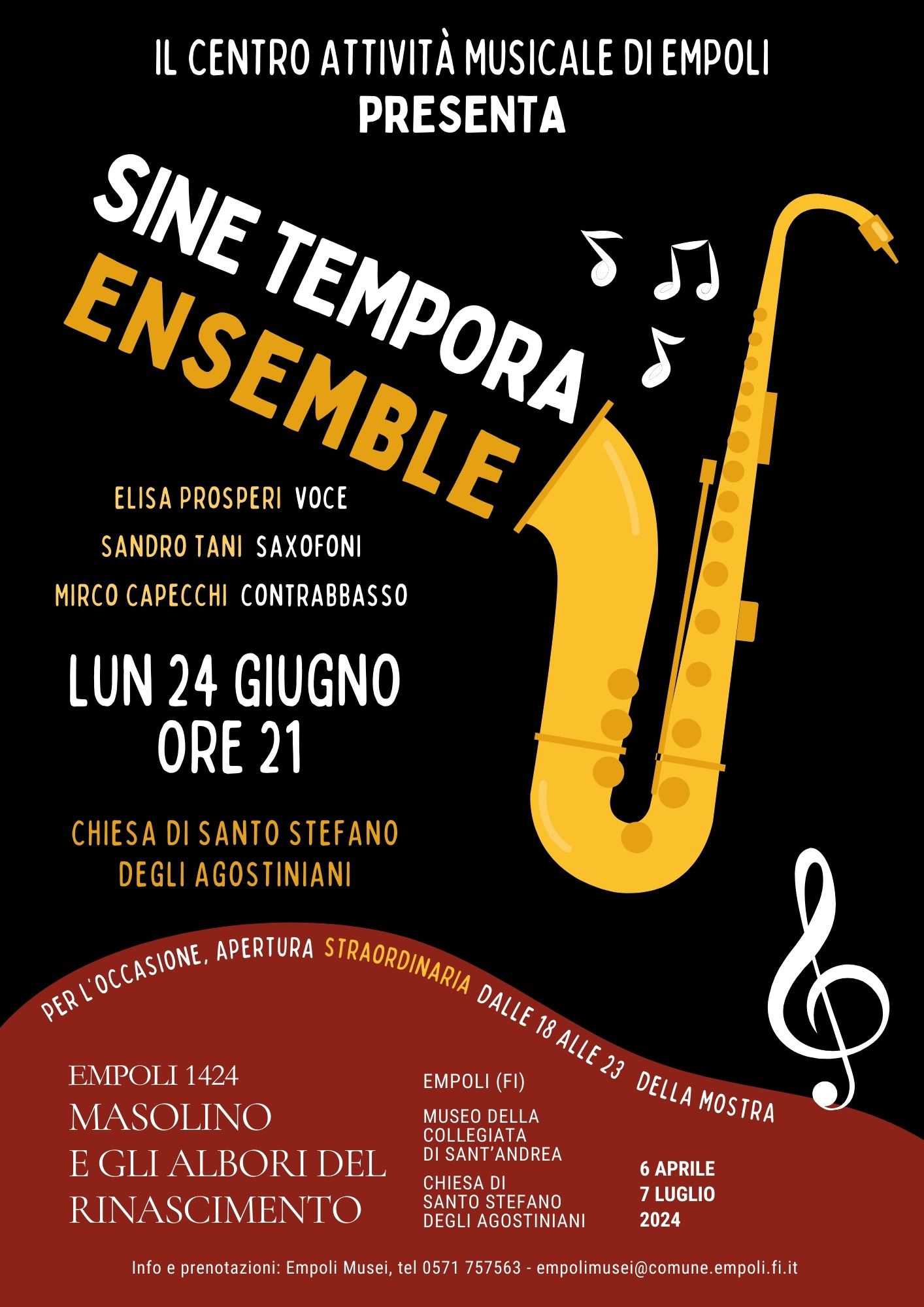 24 giugno ore 21:00 Ensemble Sine Tempora